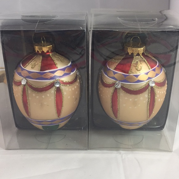 Vintage GKI/Bethlehem Glass Christmas ornament up-cycled with Swarovski Crystals - Picture 8 of 8